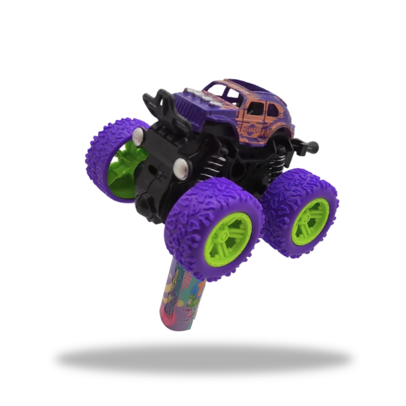 Juguete Monster Cars Series Tipo Morado con dulces