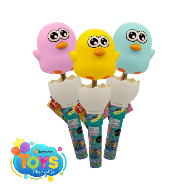 Display de 12 figuras Shaking Chickens con dulces